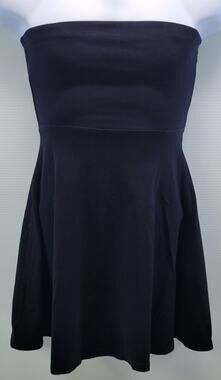A) Express Woman Black Fit & Flare Strapless Dress S/P